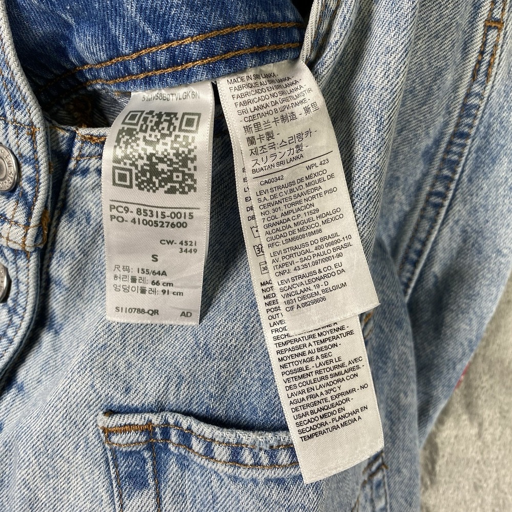 Levi's Premium Vintage Womens Overalls Size S Big E Retro Denim 85315-0015 Patch - Picture 6 of 14